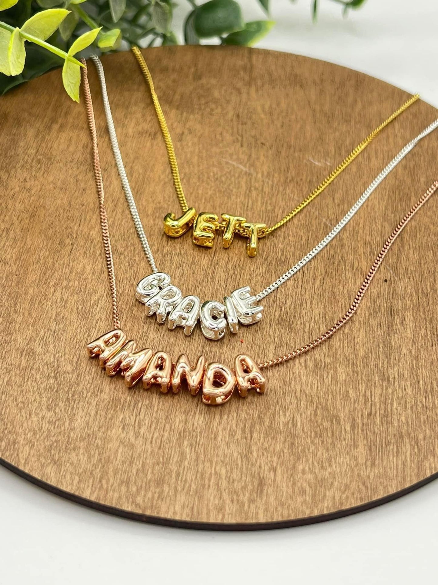 Bubble Letter Necklace