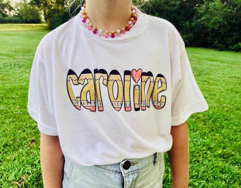Pencil Name Tees