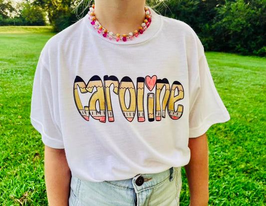 Pencil Name Tees